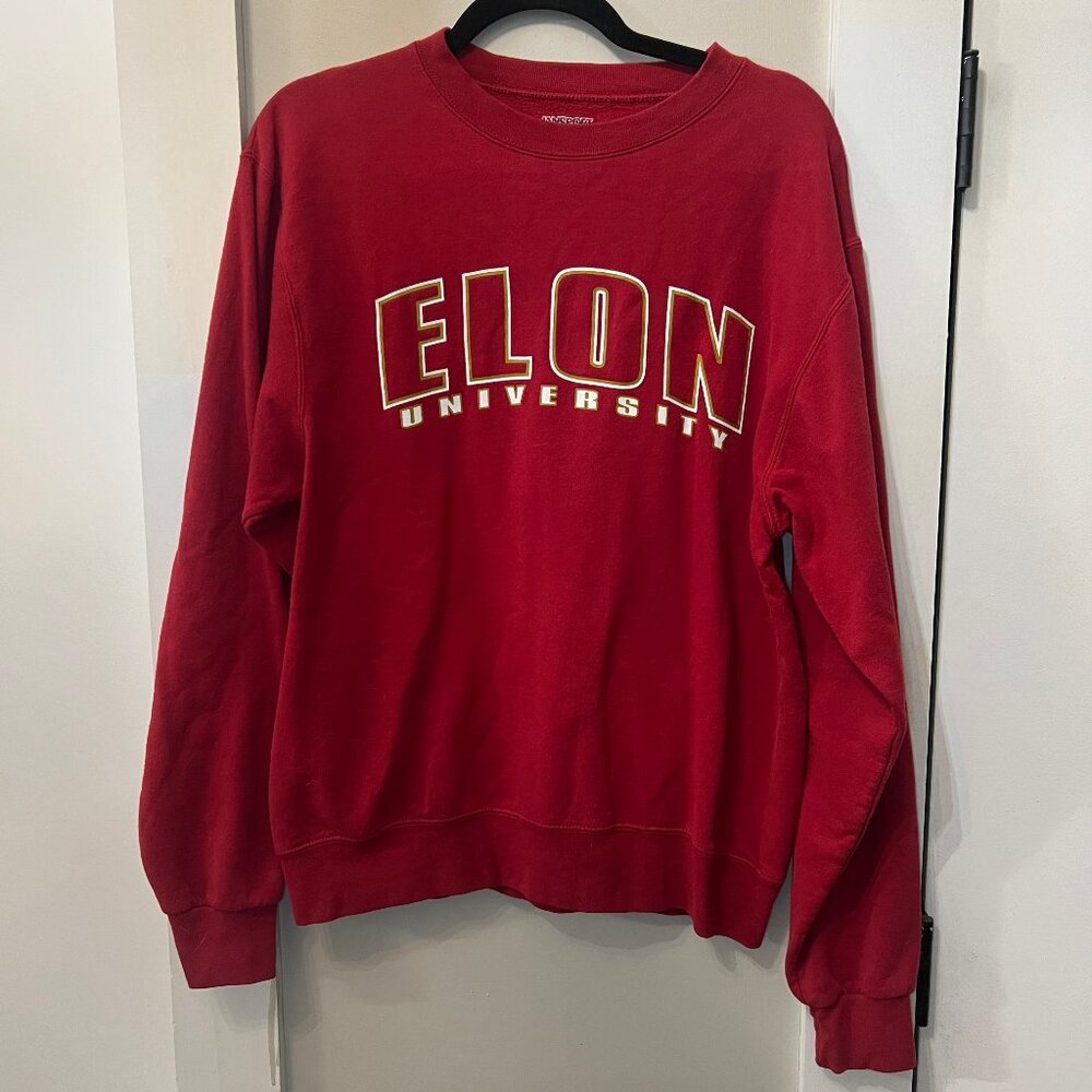 JanSport Elon University Red Crewneck, Size Medium